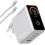 Vention Cargador de Pared GaN 140W 3xUSB-C + 1xUSB-A con Cable USB-C, Plata titanio
